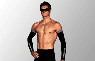 10-20mmHg of graduated compression arm sleeves for sport