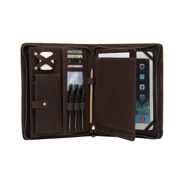 PU Leather Briefcase for iPad Pro 11 with Pen Holder and Notebook Slot