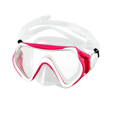 Kids Snorkeling Tempered Glass Silicone Diving Mask with Single Lens