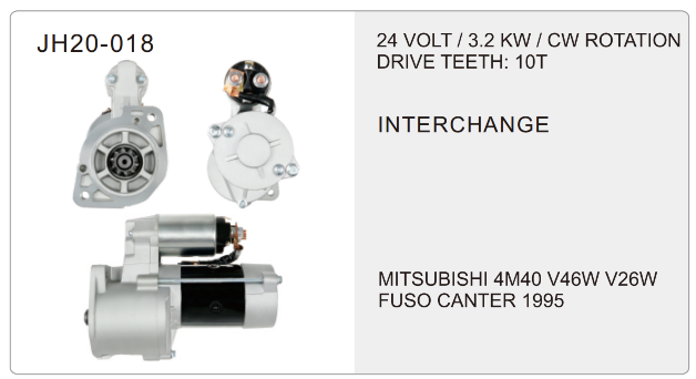 Mitsubishi truck starter-JH20-018