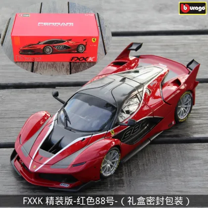 Bburago 1:18 Ferrari FXXK Red 88 car alloy car model simulation car decoration collection gift toy Die casting model boy toy