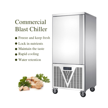 Blast Chiller Shock Freezer 15 Trays Commercial Kitchen Freezer 60x40cm Trolley Type