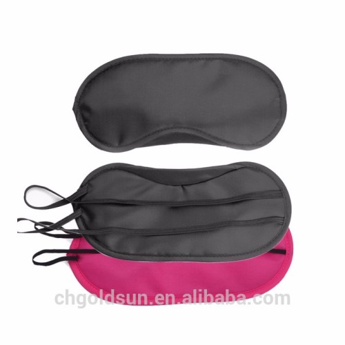 Lampu Tidur Eyemask Hitam Elastis Bersantai Untuk Pesawat