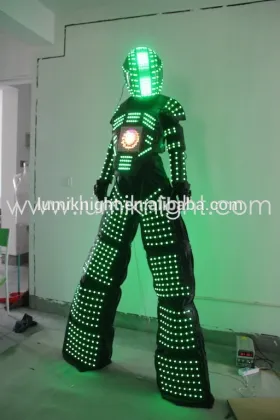 LED Robot suit with LED screen in Chest and Digital LED in helmet