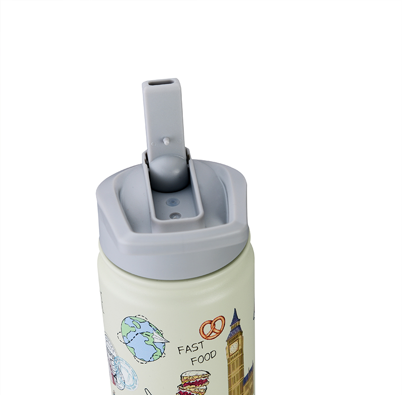 gym water bottle with nozzle lid