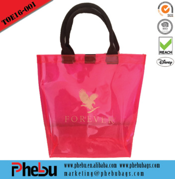 Large PVC shopping tote bag beach bag(TOE16-001)