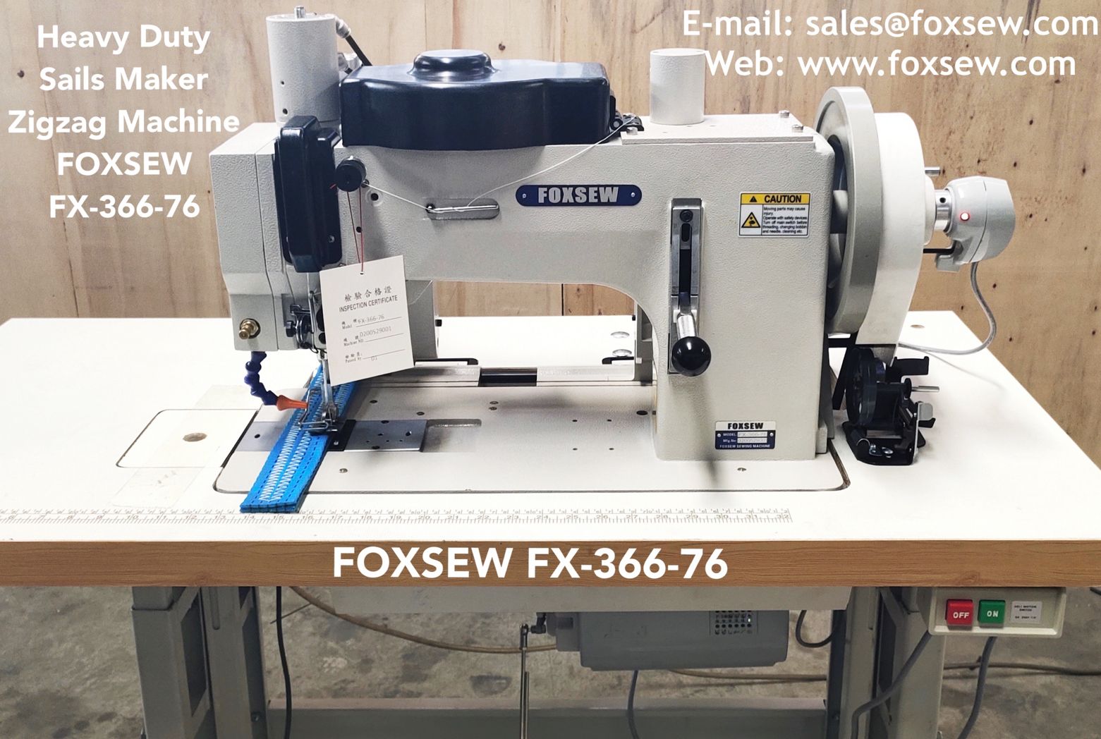 Heavy Duty Sails Zigzag Sewing Machines FOXSEW FX-366-76 -3