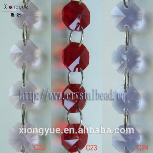 colorful glass crystallized strand for chandelier light