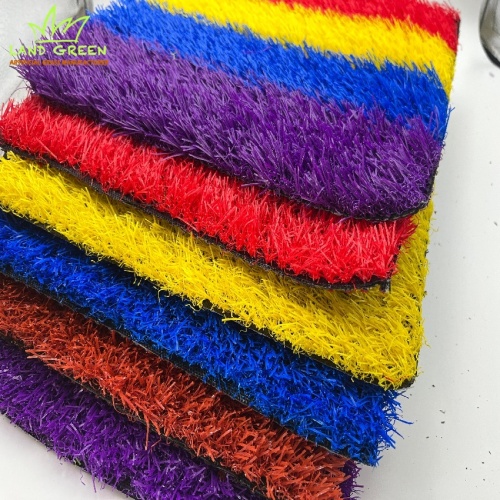 Радужная искусственная трава для детского сада, беговая дорожка