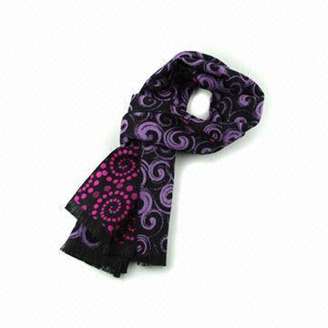 Scarf, Made of Artificial Cotton, Available in Various Colors