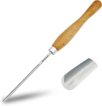 Cryogenically Treated HSS Bowl Gouges for Wood Lathe - 1/4, 1/2, 3/8, 5/8 Inch with Beech Handle