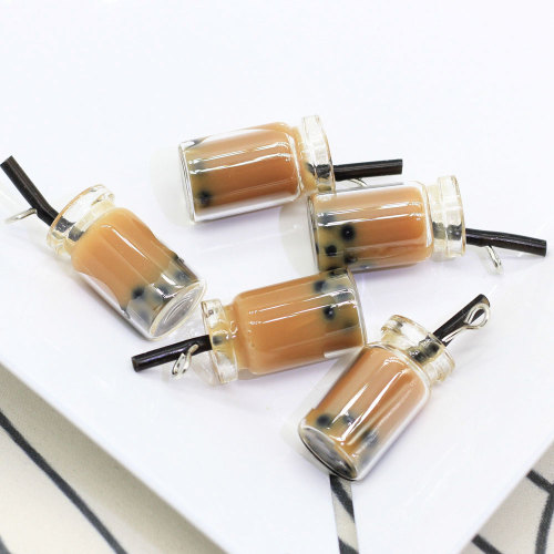 Hot Creative Unique Boba Tea Drop Earrings for Women Personality Milk Tea Drink Earring Funny Party Jewelry Girl Gift