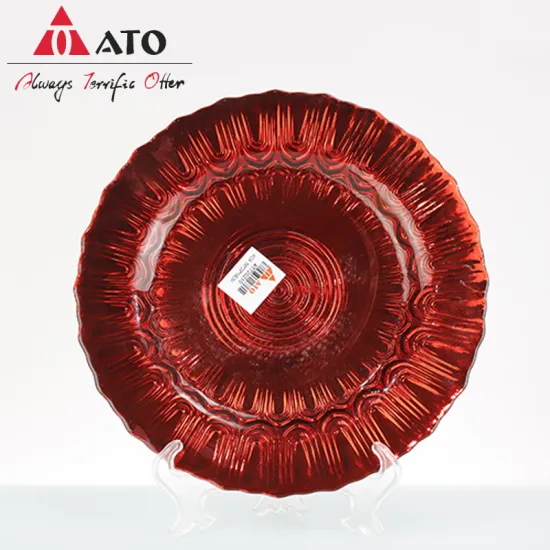 Tabletop Glass Charger Plate Wedding Decoration Drinkware