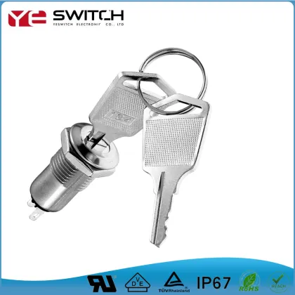 UL Key switch power lock for cabinet panel