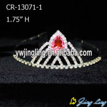 Rosa de diamantes de imitación boda nupcial Tiaras corona del desfile