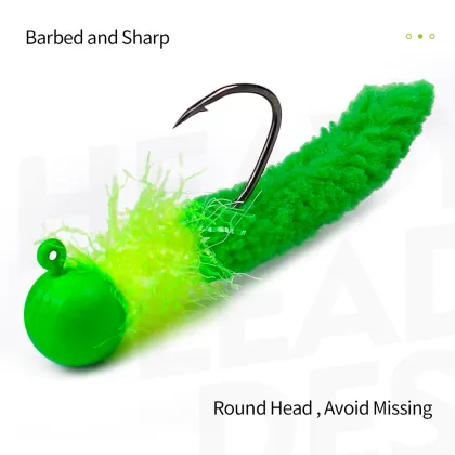 OEM 1g/2g/4g Biomimetic Lead Head Feather Fishing Hooks