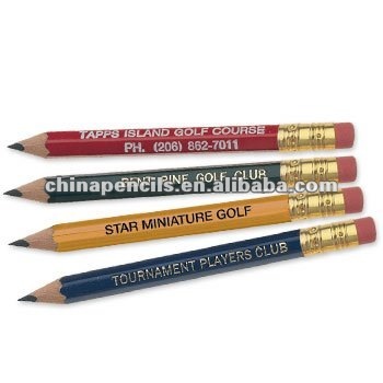 3.5inch mini black lead pencil end with eraser