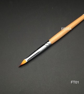 Eeesa Professional Kolinsky Sable Wood Handle Nail Beauty Brush Angled Gel Nail Brush