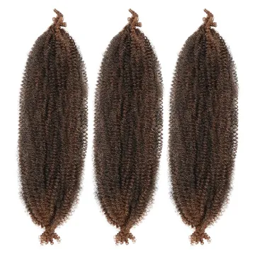 Afro Kinky Twist  Pre-fluffed Crochet Braids Hair Spring Afro Twist Synthetic Crochet Braiding Hair Afro Spring Twist