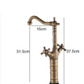 Unique brass antique single hole bathroom faucet