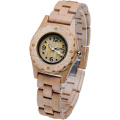 Reloj de muñeca de madera de cuarzo de madera única de madera