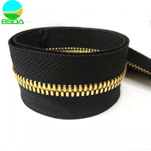 Real Gold Plating Stainless Steel continuous Zipper rolls