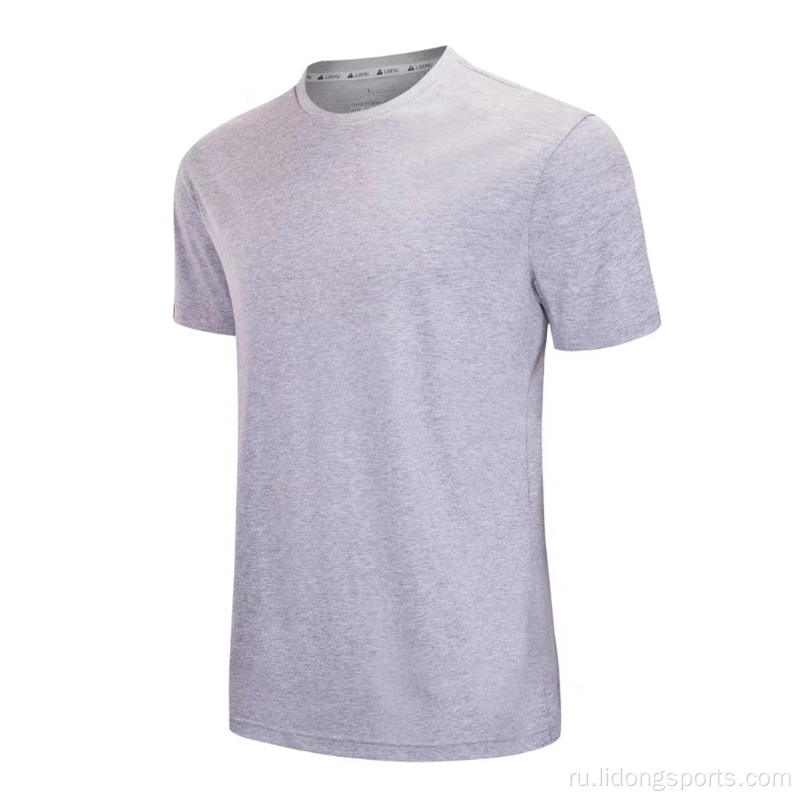 Пользовательский дизайн круглой шеи мужская пустая футболка
