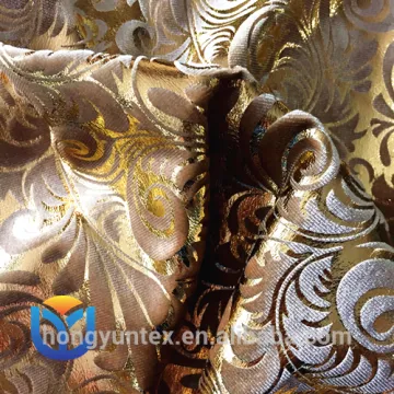 Fashion Spandex warp knitted velvet fabric gold hot stamping
