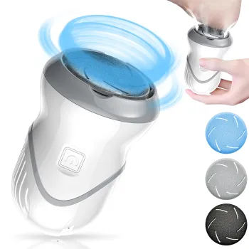 Electric Foot File Grinder for Dry Dead Skin - Rechargeable Rotatable Roller Pedicure Callus Remover