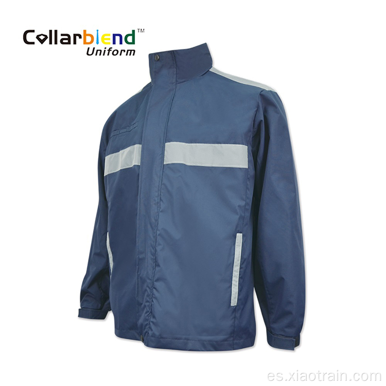 Chaqueta reflectante personalizada azul marino