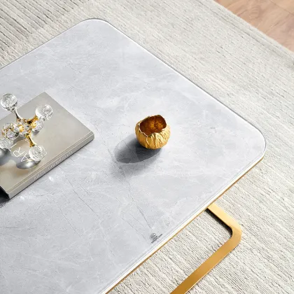 Linsy Foshan Modern 2 Pcs Square Rectangle Tea Table