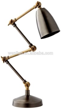 Antique desk lamp with flexible arm for hotel or office