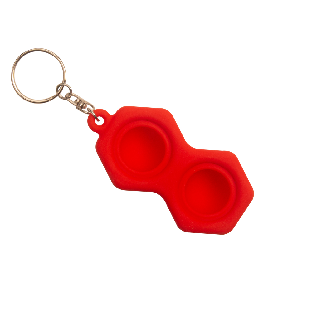 Stress relief silicone accessory plastic keychain