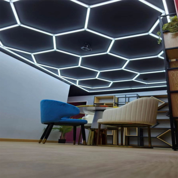 DIY Deformable Hexagonal LED Light Panels for Garage and Gym Ceiling