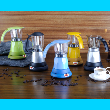 Round base electric espresso 6cups coffee maker