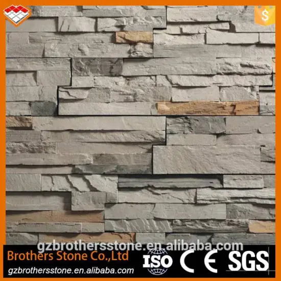 China supplier polyurethane stone faux wall stone panel rusty color wholesale faux fur