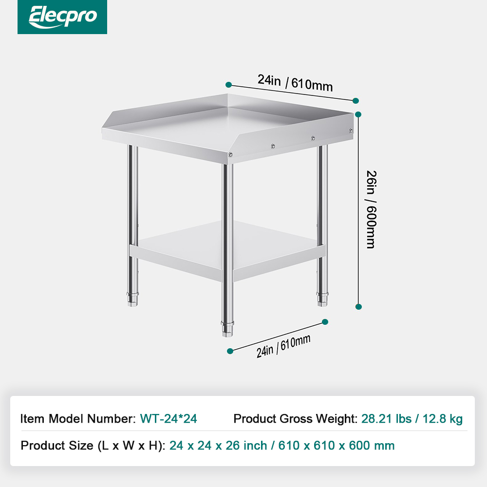 stainless steel table with sides (6)