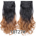 16 Clip in hair extension  1BT27#