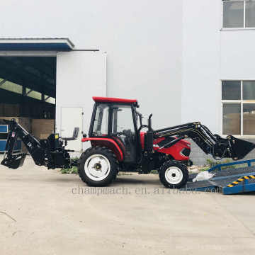 25HP 4WD Mini Farm Tractors with Front End Loader and Back Hoe