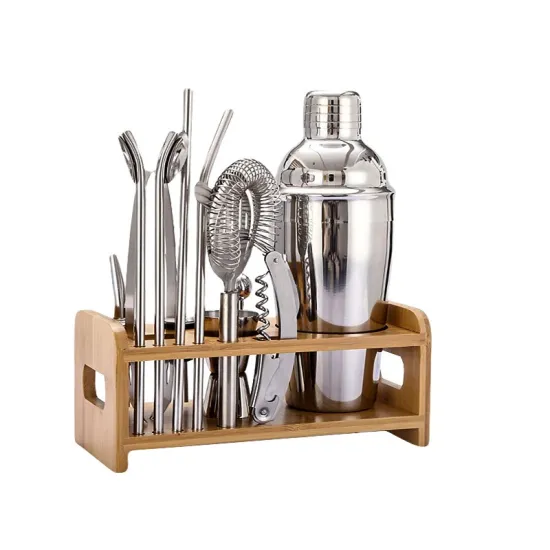 Wholesale 13-Piece Stainless Steel Cocktail Shaker Set for Bars and Clubs