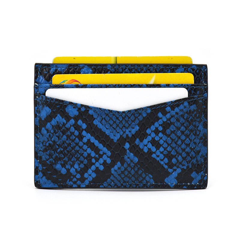 Ny mode -kampanj Python Leather Credit Card Holder