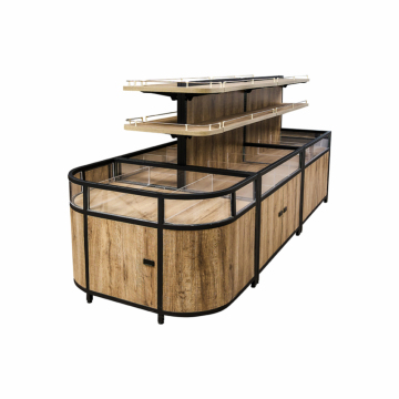 Island platform bulk supermarket shelf
