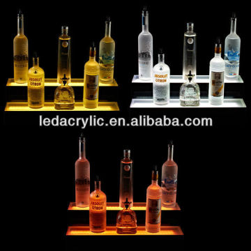 2 Tier LED Lighted Liquor Bottle Display Shelf