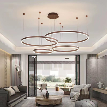 Modern LED Dining Room Chandelier - Nordic Simple Circle Hanging Light