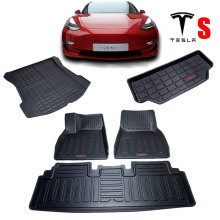 TPO Rubber car Floor mats Trunks mat For Tesla Model S 2014-2020 Car accessories All Weather Waterproof foot floor mat Carpet