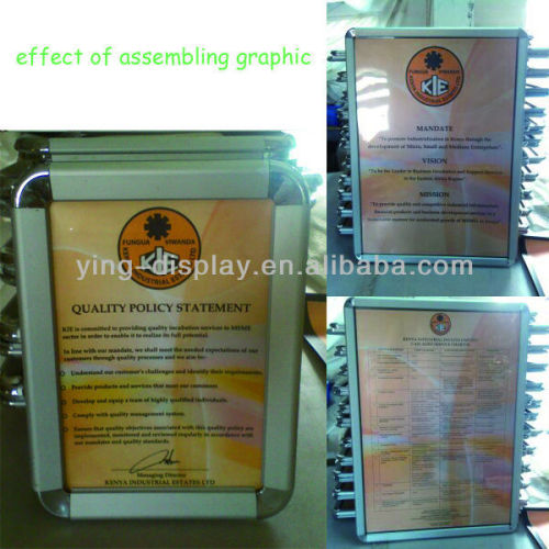 aluminum high quality poster frame put in office or home
