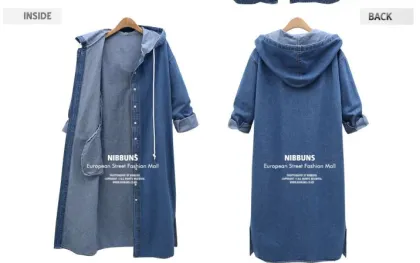 2023 Oversized Long Denim Jacket: Customized Women's Denim Jackets