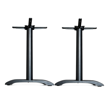 Commercial Outdoor Cast Iron Table Base Two Prong 550x90 Height 720mm Sand Black Spray Coating Restaurant Cafe Metal Table Leg