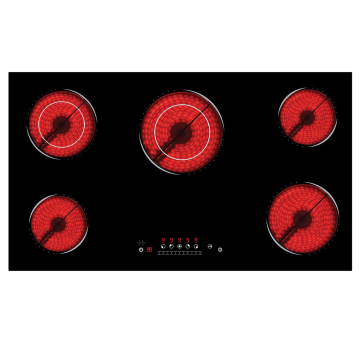 High Power 5 Burner 8200W Electric Ceramic Hob with Infrared Induction - CE Certified