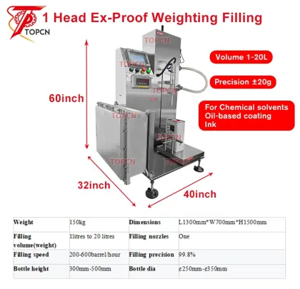 Ex-proof Chemical Paint Filling Equipment for Oil Car Touch Up Paint Buckets